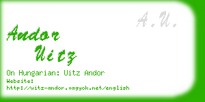 andor uitz business card